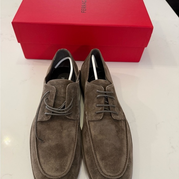 Salvatore Ferragamo Men\'s Suede Loafers - Taupe main image 5